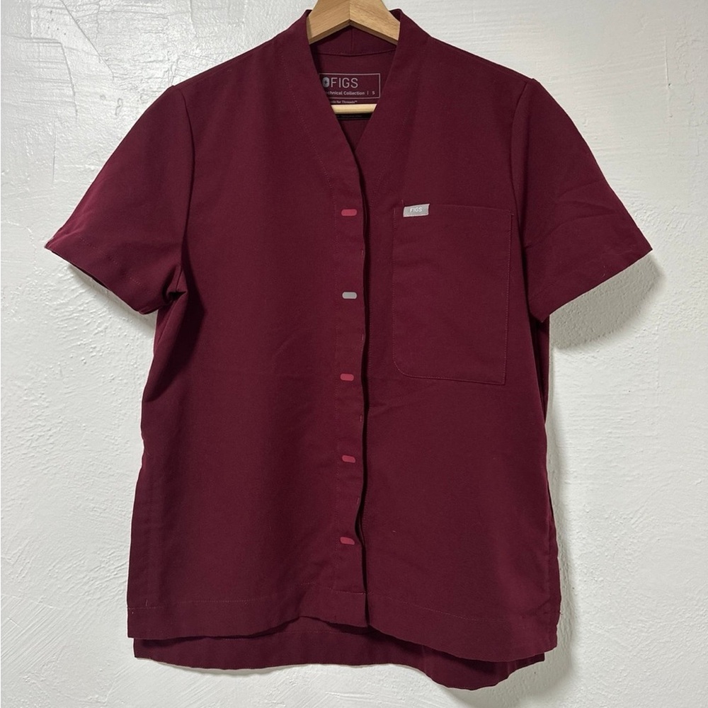 FIGS limited edition Suswe shawl collar top S